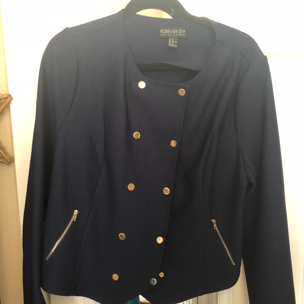 Deep Navy Blue Forever 21 Jacket